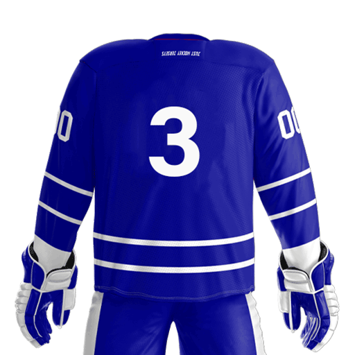 Custom Purple White-Light Blue Hockey Jersey