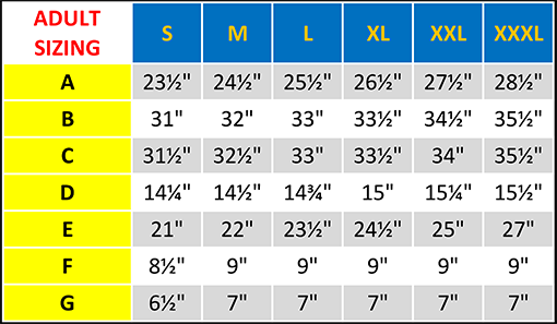 Sizing Charts - Just Hockey Jerseys