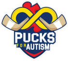 Pucks for Autism Logo
